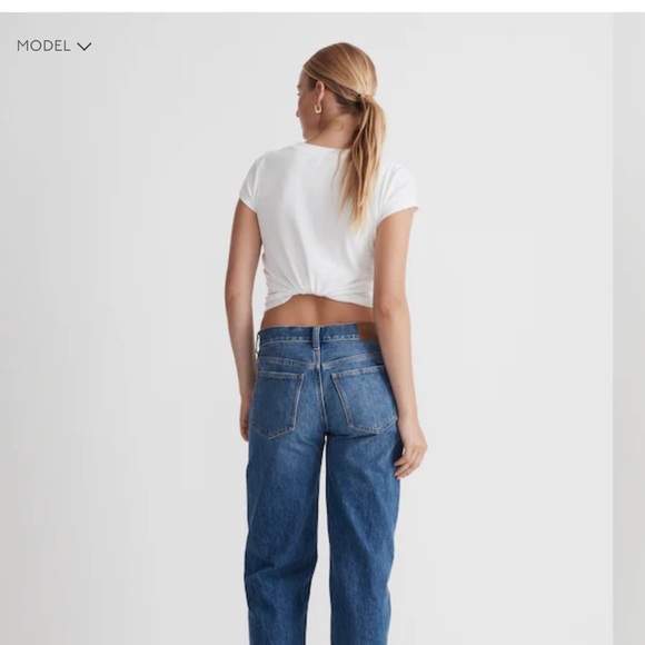 Madewell size 29 Button fly Low Slung Straight Blue Jeans - Picture 2 of 16